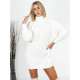 Dámské bílé svetrové rolákové šaty