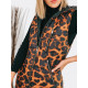 Dámská leopardí prodloužená vesta bez rukávů