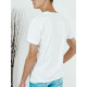 Pánské bílé tričko s véčkovým výstřihem