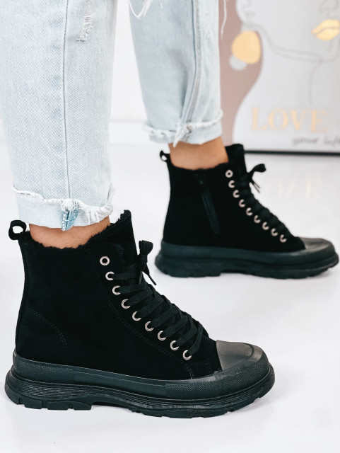 Dámské černé zateplené boty Winter