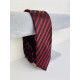 Pánská černo-červená saténová úzká kravata