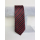 Pánská černo-bordová saténová úzká kravata