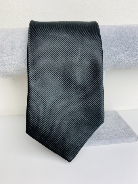 Pánská černá saténová kravata