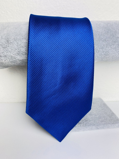 Pánská královská modrá saténová kravata