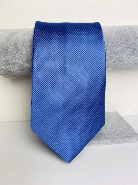 Pánská modrá saténová kravata