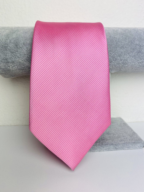Pánská růžová saténová kravata