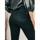Dámské černé elastické džíny s vysokým pasem