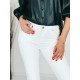 Dámské bílé elastické džíny s vysokým pasem