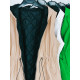 Dámská světlá zelená koženková vesta s kapucí
