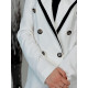Dámské bílé sako s dvouřadým zapínáním