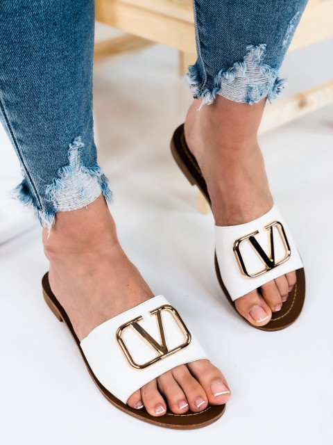 Dámské bílé pantofle Valentina