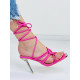 Exkluzivní dámské sandály se šněrovačkou - růžové