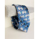 Pánská šedě-modrá kravata