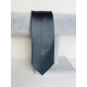 Pánská tmavá šedá saténová úzká kravata