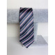 Pánská růžovo-šedá saténová úzká kravata