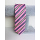 Pánská fialovo-růžová saténová úzká kravata