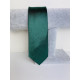 Pánská tmavá zelená saténová úzká kravata