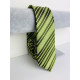 Pánská bílo-zelená saténová úzká kravata