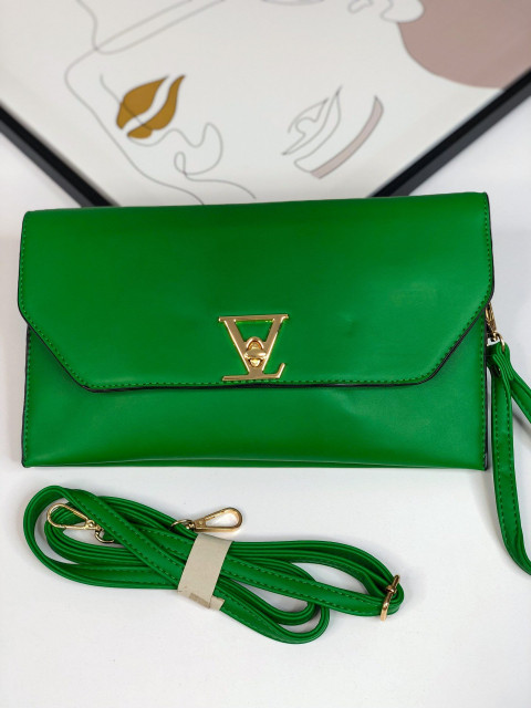 Zelená dámská listová kabelka Louitta