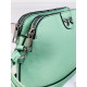 Zelená dámská kabelka s mašlí a řemínkem