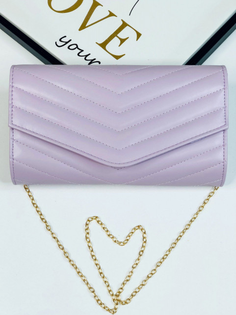 Dámská matná společenská kabelka s řemínkem - fialová