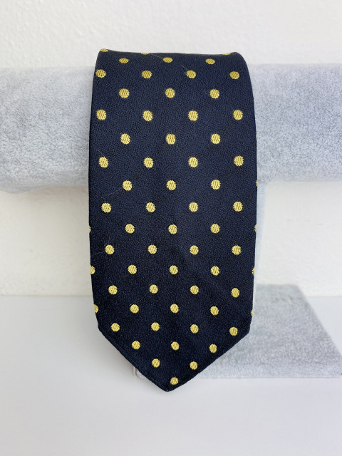 Pánská zlato-čierna kravata