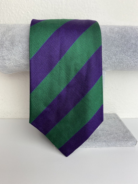 Pánská fialovo-zelená kravata