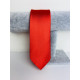 Pánská červená saténová úzká kravata