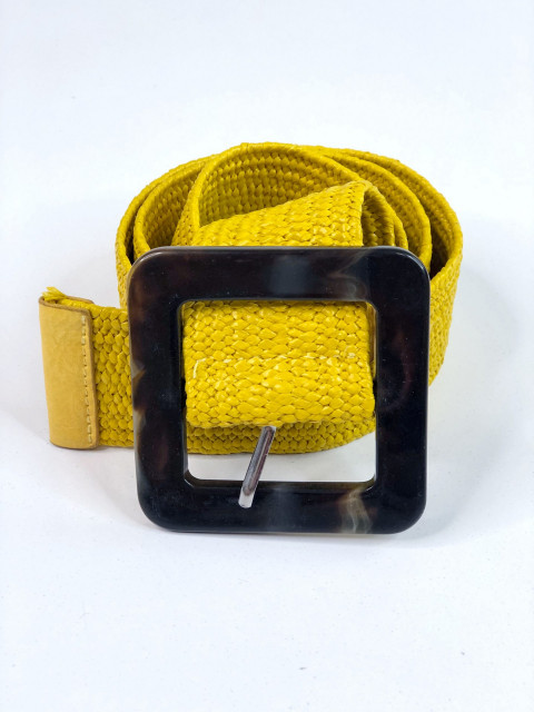 Dámský pružný pásek - žlutý
