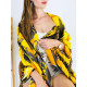 Dámský trendy šátek s potiskem AUROA - žlutá