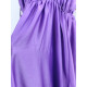 Dámské dlouhé fialové saténové šaty - KAZOVÉ