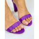 Dámské sandály na tlustém podpatku - fialové