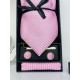 Pánský růžový 4 dílný set: kravata, kapesník, spona a manžetové knoflíky
