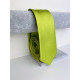 Pánská žlutě-zelená saténová úzká kravata