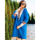 Dámský exkluzivní kabát MON AMOUR - modrý