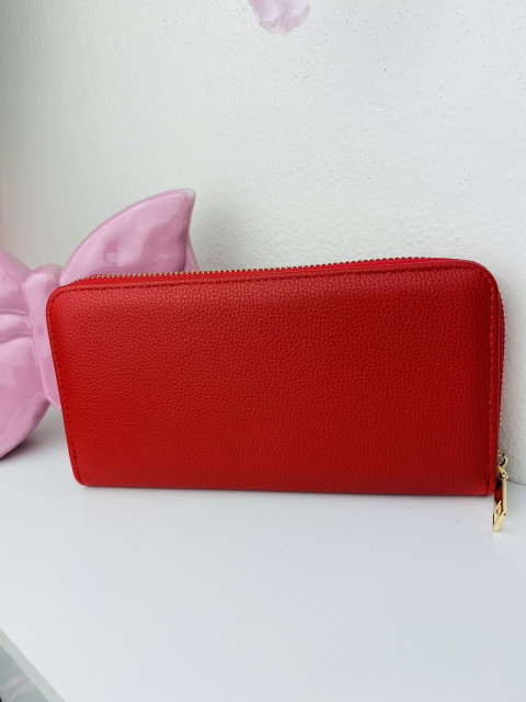 Praktická červená dámská peněženka