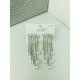 Společenské dámské náušnice s perlami - stříbrné