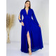 Dámské dlouhé modré společenské šaty s Amali