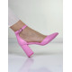 Dámské růžové sandály na tlustém podpatku ARIEL