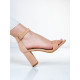 Dámské starorůžové sandálky na hrubém podpatku ROSE