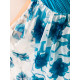 Dámské modré společenské šaty s potiskem - KAZOVÉ