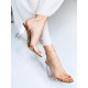 Transparentní dámské luxusní sandály - zlaté