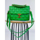 Exkluzivní dámská prošívaná kabelka s řemínkem HERMSA - zelená