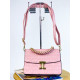 Exkluzivní dámská prošívaná kabelka s řemínkem HERMSA - růžová