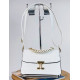 Exkluzivní dámská prošívaná kabelka s řemínkem HERMSA - bílá