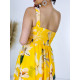 Dámské květované společenské šaty DITA - žluté