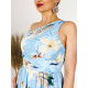 Dámské květované společenské šaty DITA - světle modré