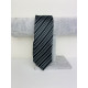 Pánská šedo-černá úzká kravata