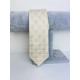 Pánská béžová úzká kravata