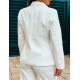 Exkluzivní bílý madeirový dámský kalhotový kostým